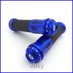 7/8 Blue None-Slip Rubber Handbar Grips For Honda CBR 600 F4i 900 CBF125 Reflex