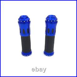 7/8 Blue None-Slip Rubber Handbar Grips For Honda CBR 600 F4i 900 CBF125 Reflex