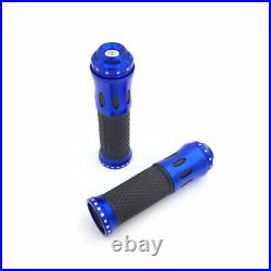 7/8 Blue None-Slip Rubber Handbar Grips For Honda CBR 600 F4i 900 CBF125 Reflex