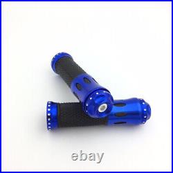 7/8 Blue None-Slip Rubber Handbar Grips For Honda CBR 600 F4i 900 CBF125 Reflex