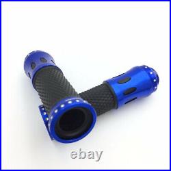 7/8 Blue None-Slip Rubber Handbar Grips For Honda CBR 600 F4i 900 CBF125 Reflex