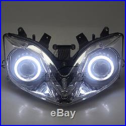 Assembled Headlight White Angel Eye Projector HID for Honda CBR600 F4i 2001-2007