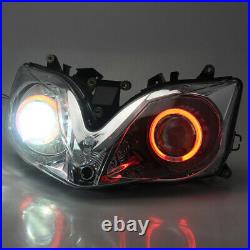 Assembly Headlight HID Projector Red Angel Eyes Light For Honda CBR600 F4i 01-07