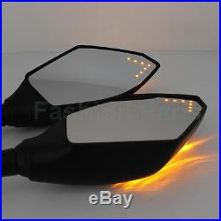 Black Integrated LED Mirrors For Honda CBR 600 F4i 929 954 RR F1 F2 Hurricane UK