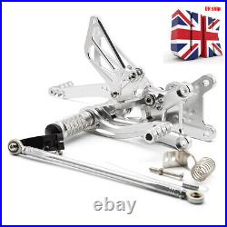 CNC Front Adjustable Rearsets Footpegs Footrest Pegs For CBR600F F4I 2001-2007