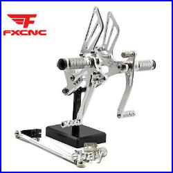 CNC Rearsets Foot Pegs Footrests For CBR600F F4 1999-2000 CBR600F F4I 2001-07