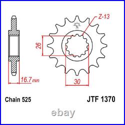 Chain Jt 525z3 16 Crown Pinion 41 Str For Honda 600 Cbr Rr / Abs Pc40 2008-20