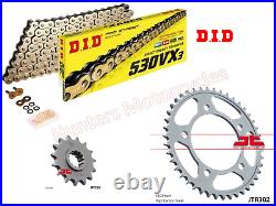 DID Gold X-Ring Chain and JT Sprockets Kit for a Honda CBR600F 1991 to 1996