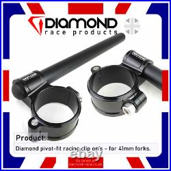 Diamond Lightweight Clip On Handlebars 41mm Honda CBR600F 1995-1996