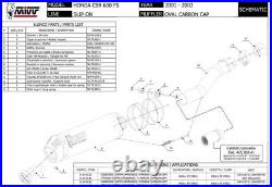 Exhaust MIVV HONDA CBR 600 FS Oval 2001-2003 Carbon Cc