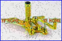 Gold Motorcycle Rearsets Foot pegs fit Honda CBR 600RR F5 2007-2014 New