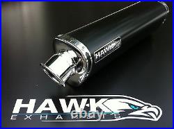 Honda CBR 600 F 2001-2008 Black Tri Oval Race Exhaust End Can, Removable Baffle