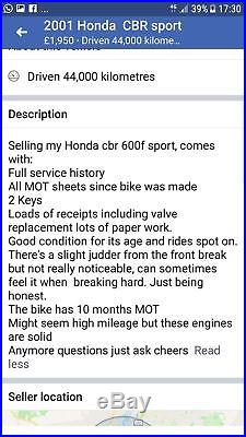 Honda CBR 600f sport