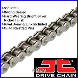 Honda CBR600 F 91-96 JT Heavy Duty X1R Silver X-Ring Chain + Sprocket Kit