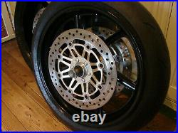 Honda CBR600 F3 steelie wheels new Pirelli Supercorsas 180/55/17 120/70/17