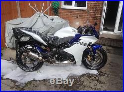 Honda CBR600F 2012 Blue White 600cc Akrapovic