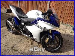 Honda CBR600F 2012 Blue White 600cc Akrapovic