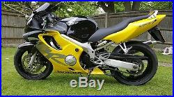 Honda CBR600f yellow 2000 model