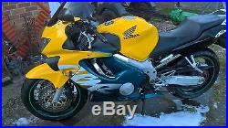 Honda cbr 600f motorbike yellow