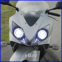 KT Headlight Assembly for Honda CBR600F4i 2001-2007 LED Halo Eyes HID Projector