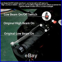 KT Headlight Assembly for Honda CBR600F4i 2001-2007 LED Halo Eyes HID Projector