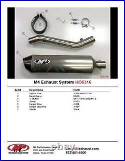M4 Exhaust Honda CBR600F4i 2001-2003 Slip on system with TITANIUM muffler