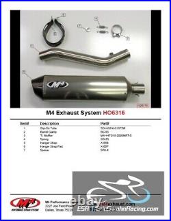 M4 Performance Motorcycle Exhaust Honda CBR600 F4i 2001-2003 Titanium Slip On