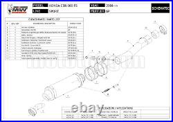 MIVV Exhaust Gp Steel Black Honda Cbr 600 Fs 2001 01 2002 02 2003 03