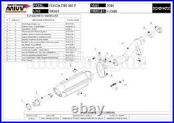 MIVV H. 013. L9 exhaust hom suono black honda cbr 600 f 2005 05