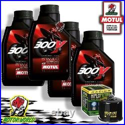 MOTUL 300V 5W40 CUTTING KIT + RACING FILTER Honda CBR 600 R 2015 2016 2017