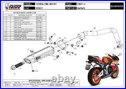 Mivv Exhaust Muffler Suono Black Underseat for Honda Cbr 600 Rr 2013 2016