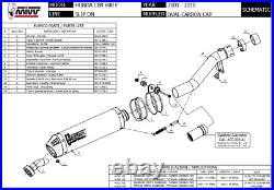 Mivv Honda Cbr 600 F 2001 2002 Exhaust For Motorcycle Silencer Oval Carbon Cap