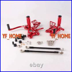 Motorcycle Rearsets Foot pegs For Honda 03-06 CBR 600RR & 04-07 CBR 1000RR Red