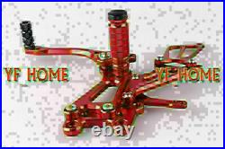 Motorcycle Rearsets Foot pegs For Honda 03-06 CBR 600RR & 04-07 CBR 1000RR Red