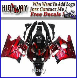 Motorrad Bodywork Fairing Kits Cowling Fit Honda CBR600 F2 1991-1994 red black