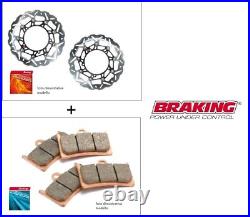 Pair Braking Margherita Discs + Pads SINT Honda CBR RR 600 ABS 2009 2010