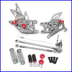 Rear Sets Foot Pegs Footpegs Kit For Honda CBR600RR F5 2009 2010-2018 Grey