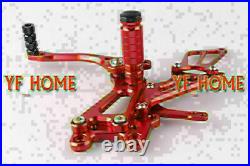 Rearsets Foot pegs For Honda 03-06 CBR 600RR & 04-07 CBR 1000RR Red Motorcycle