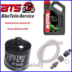 Set of 4L oil, filter, drain screw suitable for Honda CBR Rossi 600 ccm 91