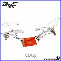 Standard Robby Moto ergal silver back pedals for Honda CBR600RR 20072013